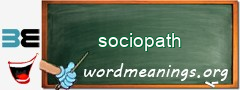 WordMeaning blackboard for sociopath